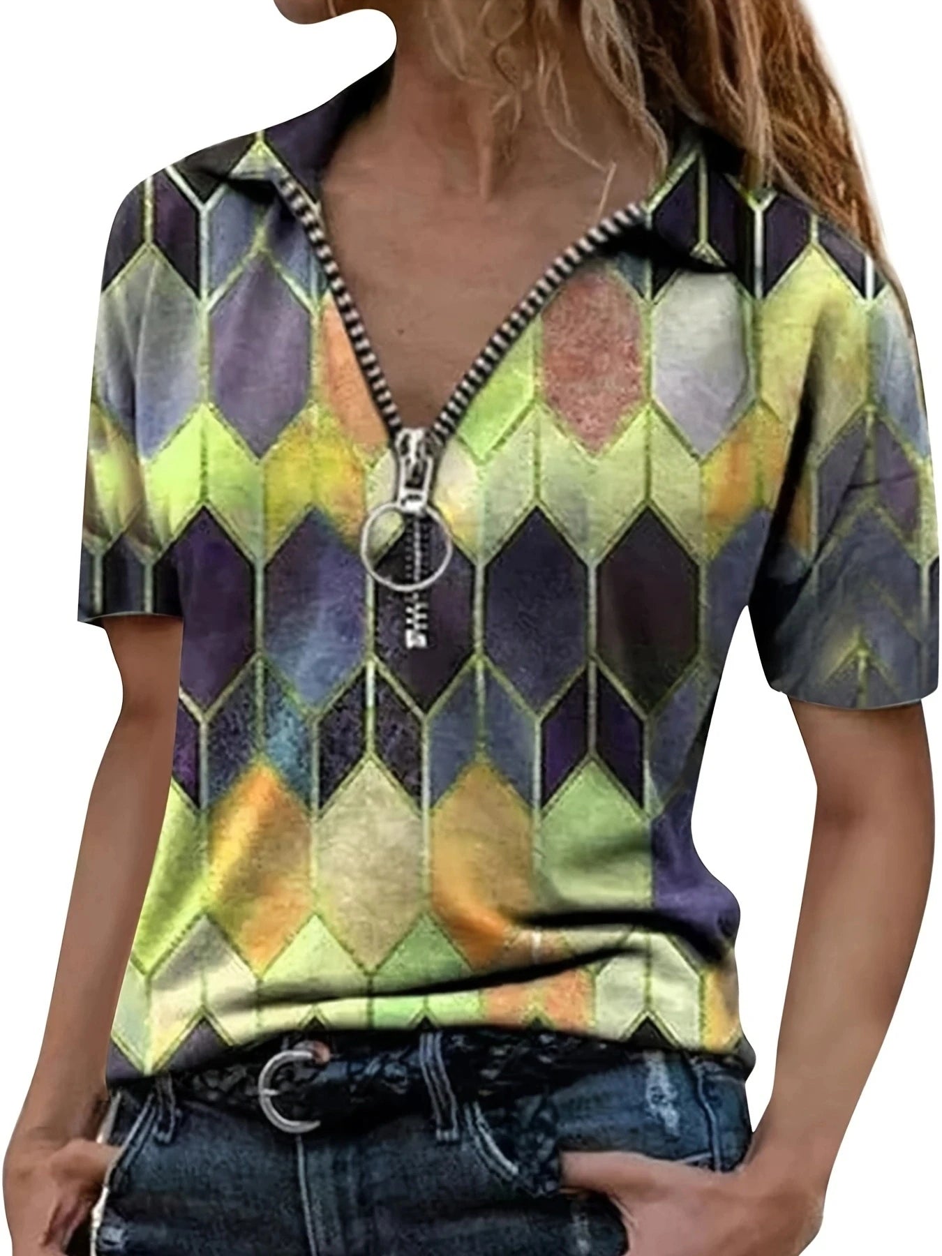Camisa polo feminina versátil para todas as estações