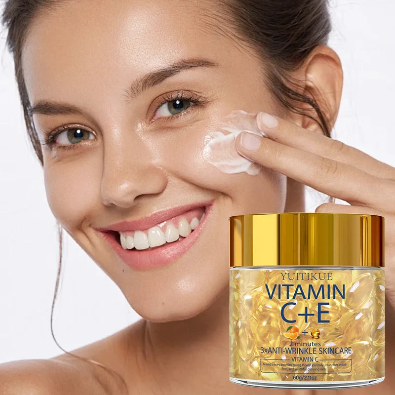 Cápsulas Anti-Rugas YUITIKUE Vitamina C + E | Efeito 2 Minutos 60g