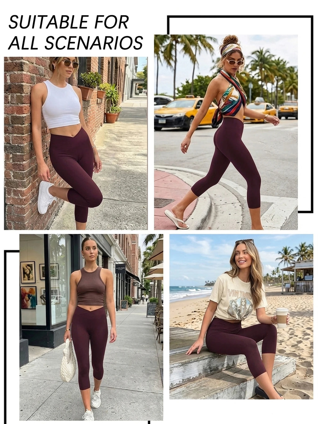 Calças Capri Femininas Super Macias de Cintura Alta com Controle de Barriga, Não Transparentes, para Treino, Yoga e Corrida