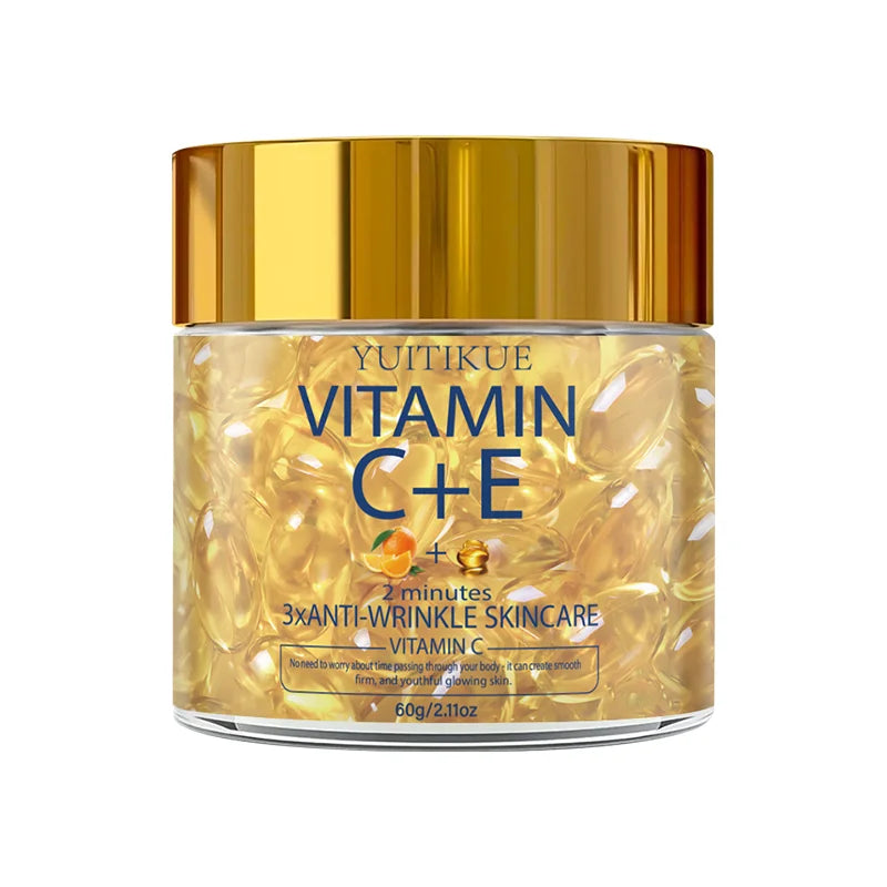 Cápsulas Anti-Rugas YUITIKUE Vitamina C + E | Efeito 2 Minutos 60g