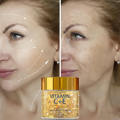 Cápsulas Anti-Rugas YUITIKUE Vitamina C + E | Efeito 2 Minutos 60g