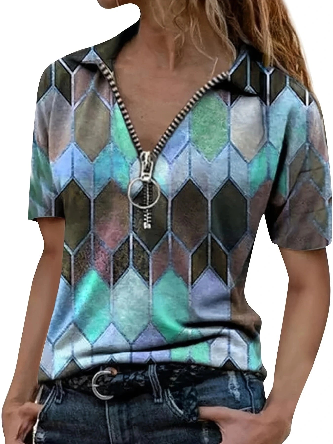 Camisa polo feminina versátil para todas as estações
