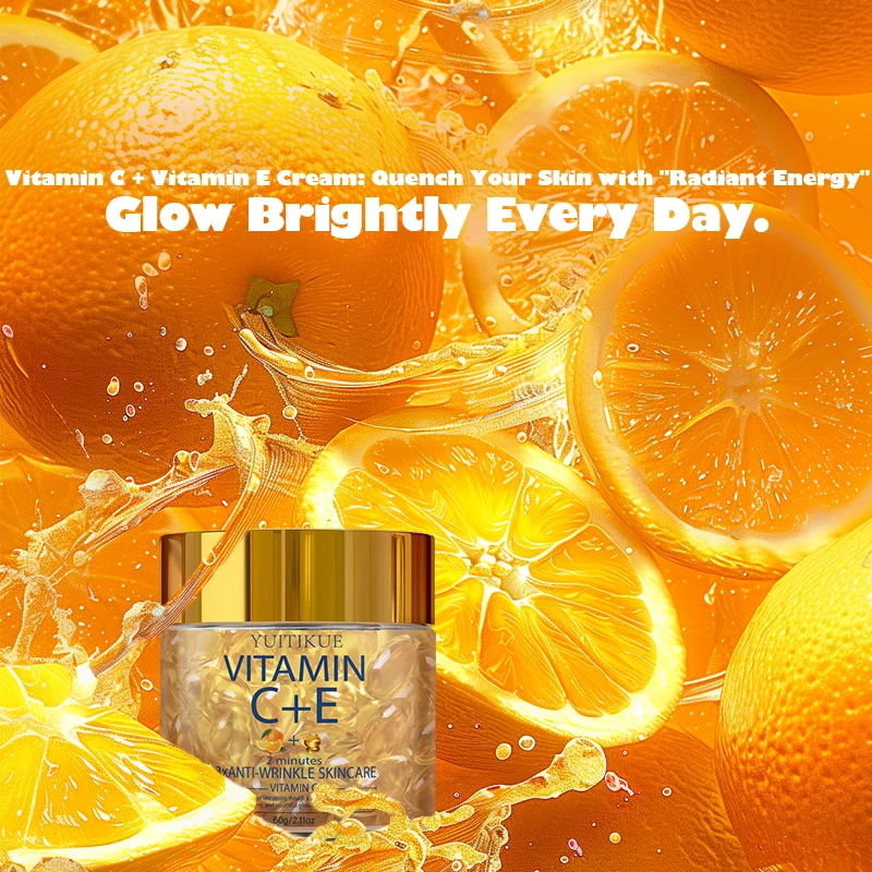 Cápsulas Anti-Rugas YUITIKUE Vitamina C + E | Efeito 2 Minutos 60g